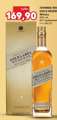 Whisky GOLD RESERVE 0,7 l promocja w Kaufland