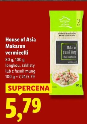 Makaron vermicelli House of Asia longkou promocja w Lidl