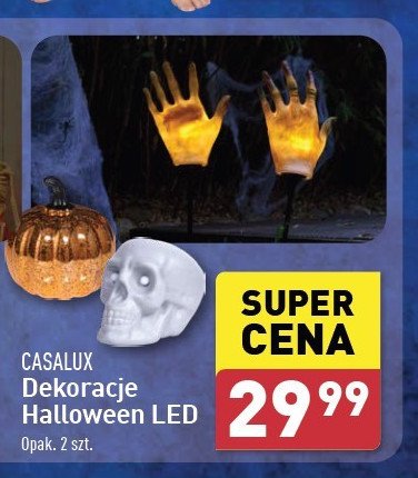 Lampki halloween czaszki Casalux promocja w Aldi