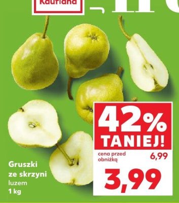 Gruszki ze skrzyni luzem promocja w Kaufland