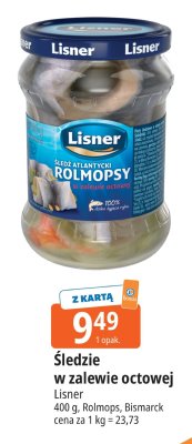 Śledzie w zalewie octowej Lisner promocja w Leclerc