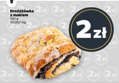 Drożdżówka z makiem promocja w Netto