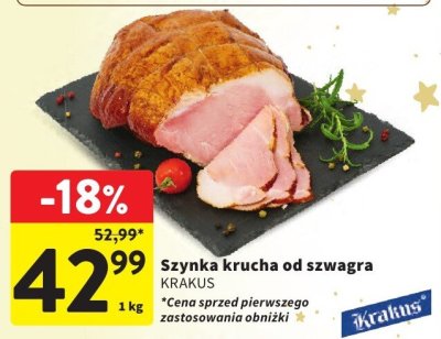 Szynka krucha od szwagra KRAKUS promocja w Intermarche
