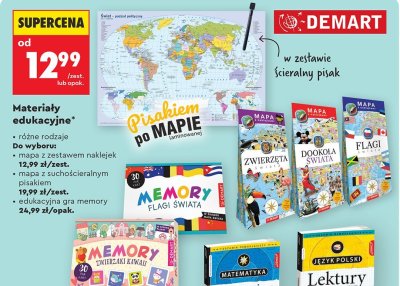 Mapa z zestawem naklejek - Pisakiem po mapie promocja w Biedronka