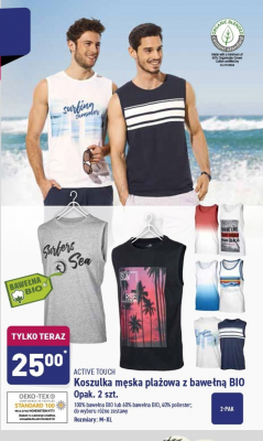 Koszula męska plażowa m-xl Active touch promocja