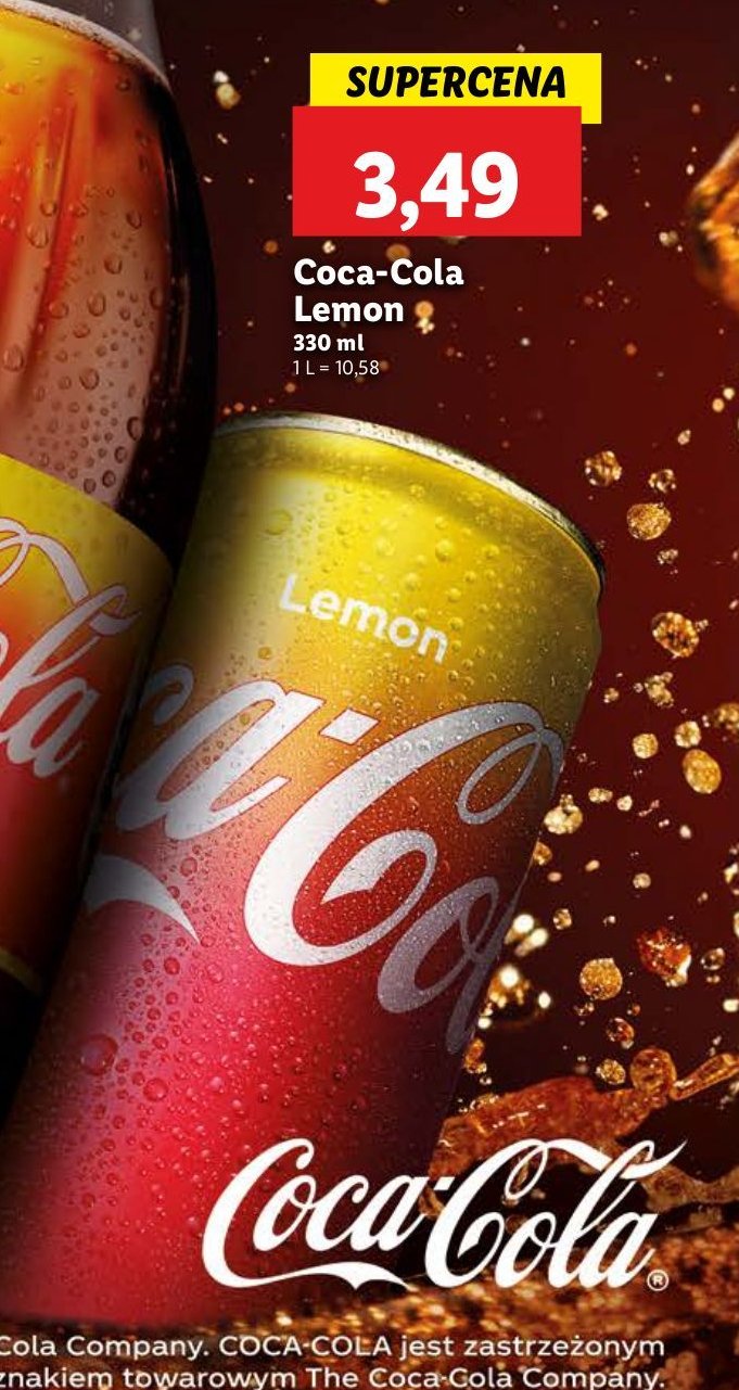 Napój lemon Coca-cola promocja