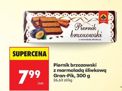 Piernik brzozowski z marmoladą śliwkową 300 g promocja w Biedronka