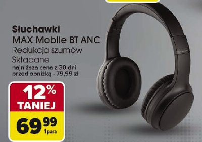 Słuchawki nauszne max mobile bt anc Tracer promocja w Carrefour
