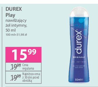 Żel intymny nawilżający Durex play promocja