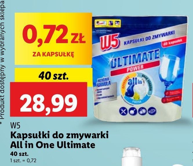 Tabletki do zmywarki all in 1 W5 promocja