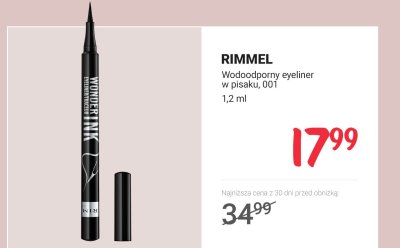 Eyeliner wodoodporny w pisaku 001 promocja w Rossmann
