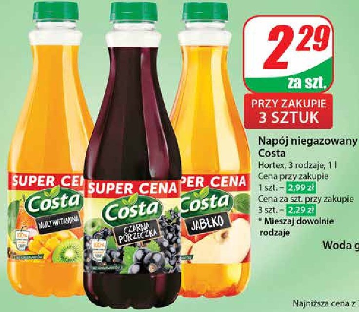 Napój jabłko Costa promocja