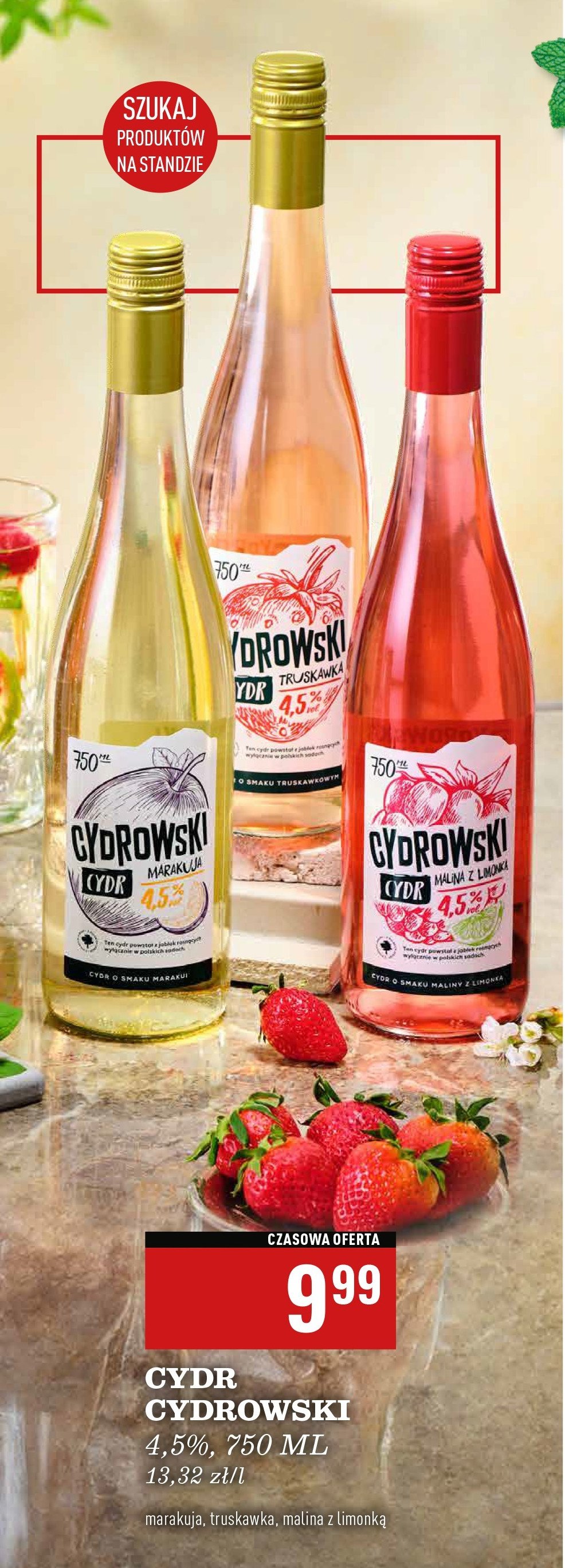 Cydr malina z limonk膮 CYDROWSKI promocja