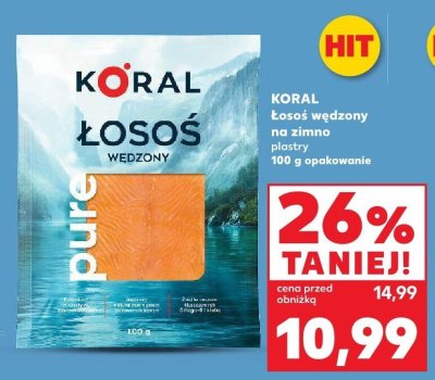 Łosoś wędzony na zimno plastry promocja w Kaufland