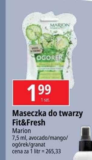 Maseczka granat MARION FIT & FRESH promocja w Leclerc