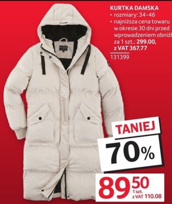 Kurtka damska promocja w Selgros