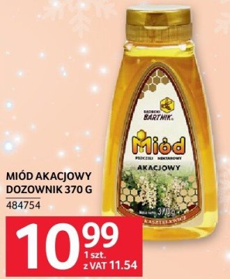 Miód akacjowy dozownik 370 g promocja w Selgros