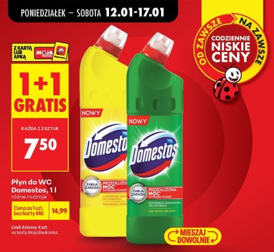 Płyn do WC Domestos 1l  promocja w Biedronka