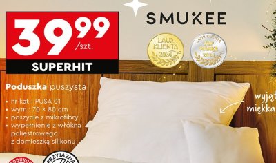 Poduszka puszysta 70x80 cm promocja w Biedronka