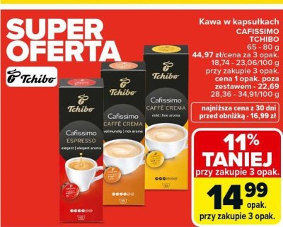 Kawa w kapsułkach Tchibo Cafissimo promocja w Carrefour