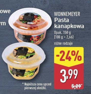 Pasta jajeczna z mozzarellą i pomidorami Wonnemeyer feinkost promocja w Aldi