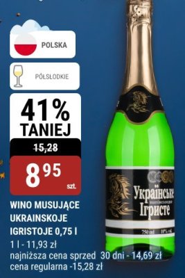 Wino musujące ukraińskie Igristoje 0,75 l promocja w bi1
