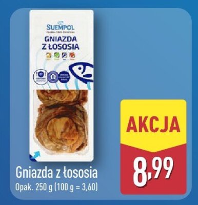 Gniazda z łososia promocja w Aldi