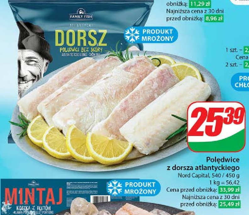 Dorsz atlantycki polędwica Nord capital promocja w Dino