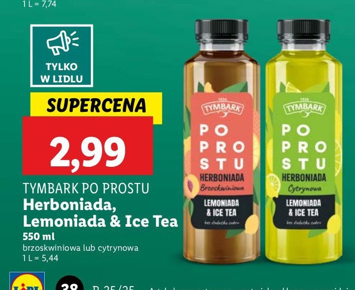 Herboniada cytrynowa Tymbark po prostu promocja w Lidl
