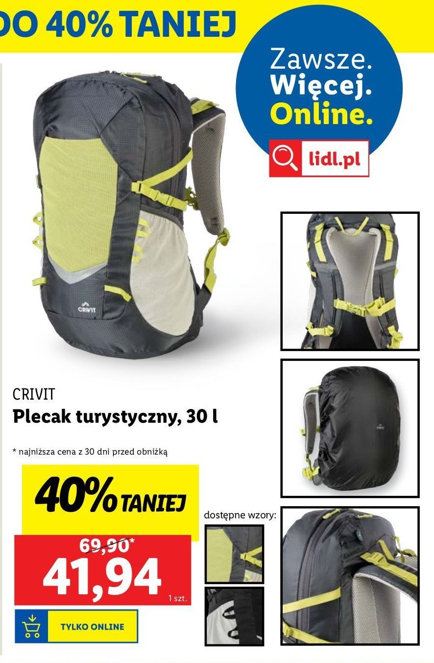 Plecak turystyczny 30 l Crivit promocja