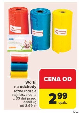 Worki na psie odchody promocja w Carrefour