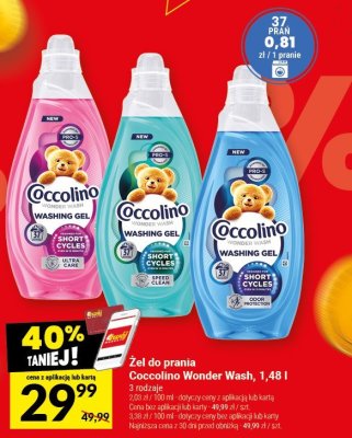 Żel do prania Coccolino Wonder Wash, 1,48 l promocja w Twój Market
