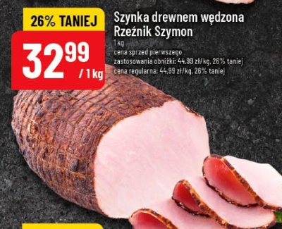 Szynka drewnem wędzona promocja w POLOmarket