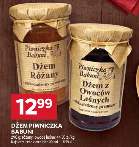 Dżem owoce lesne PIWNICZKA BABUNI promocja w Stokrotka