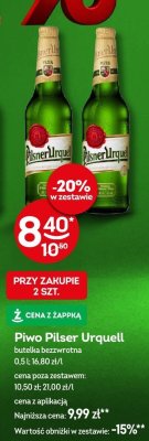 Piwo Pilsner Urquell butelka bezwrotna promocja w Żabka
