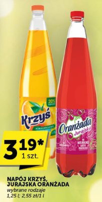 Napój KRZYŚ, JURAJSKA ORANŻADA promocja w Groszek