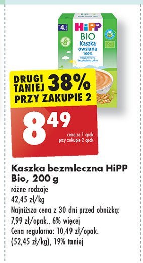 Kaszka owsiana Hipp bio promocja