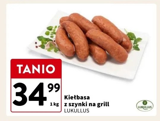 Kiełbaski z szynki na grilla Lukullus promocja