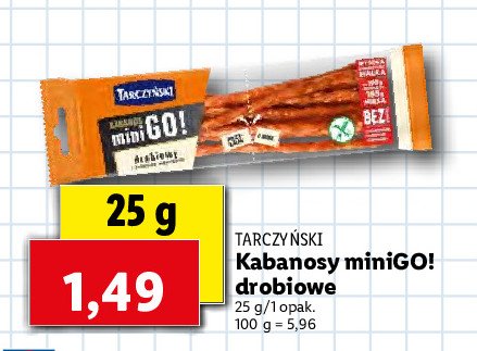 Kabanosy drobiowe Tarczy艅ski mini go promocja