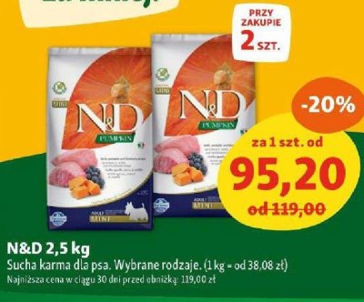 Karma dla psa N&D 2,5 kg promocja w MAXI ZOO