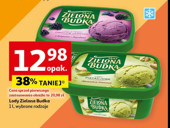 Lody owoce leśne Zielona budka promocja