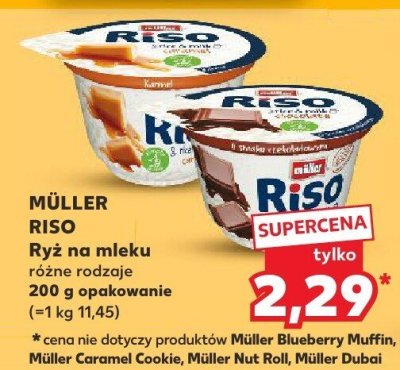 Ryż na mleku różne rodzaje Müller Riso promocja w Kaufland