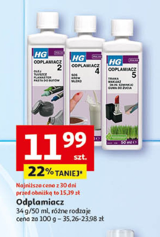 Odplamiacz trawa makijaż guma do żucia HG promocja