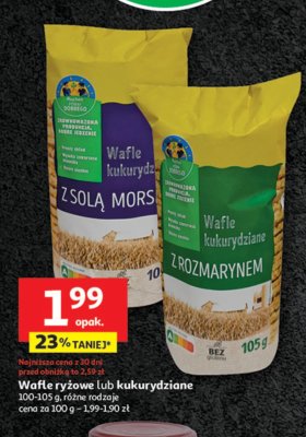 Wafle kukurydziane z solą morską Auchan pewni dobrego promocja