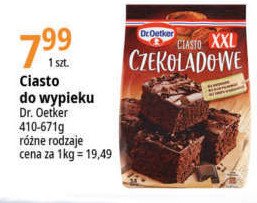 Ciasto czekoladowe xxl Dr. oetker promocja