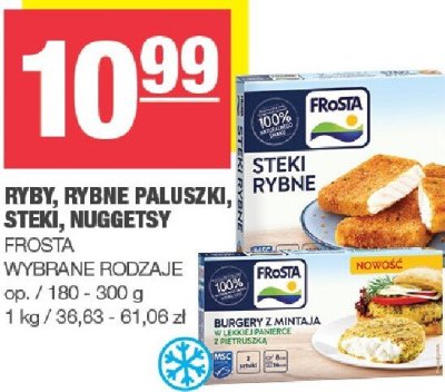 Ryby, rybne paluszki, steki, nuggetsy Frosta różne rodzaje promocja w SPAR
