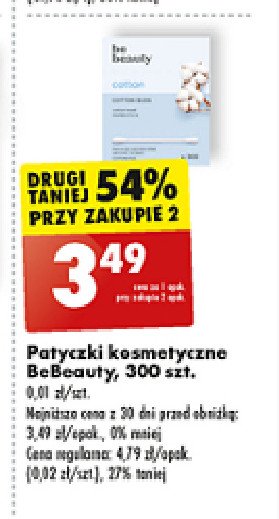 Patyczki higieniczne Be beauty Be beauty care promocja