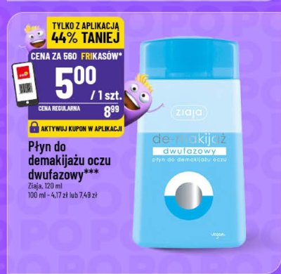 Płyn do demakijażu oczu dwufazowy Ziaja promocja w POLOmarket