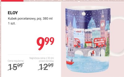 Kubek porcelanowy zimowy Londyn 380 ml promocja w Rossmann