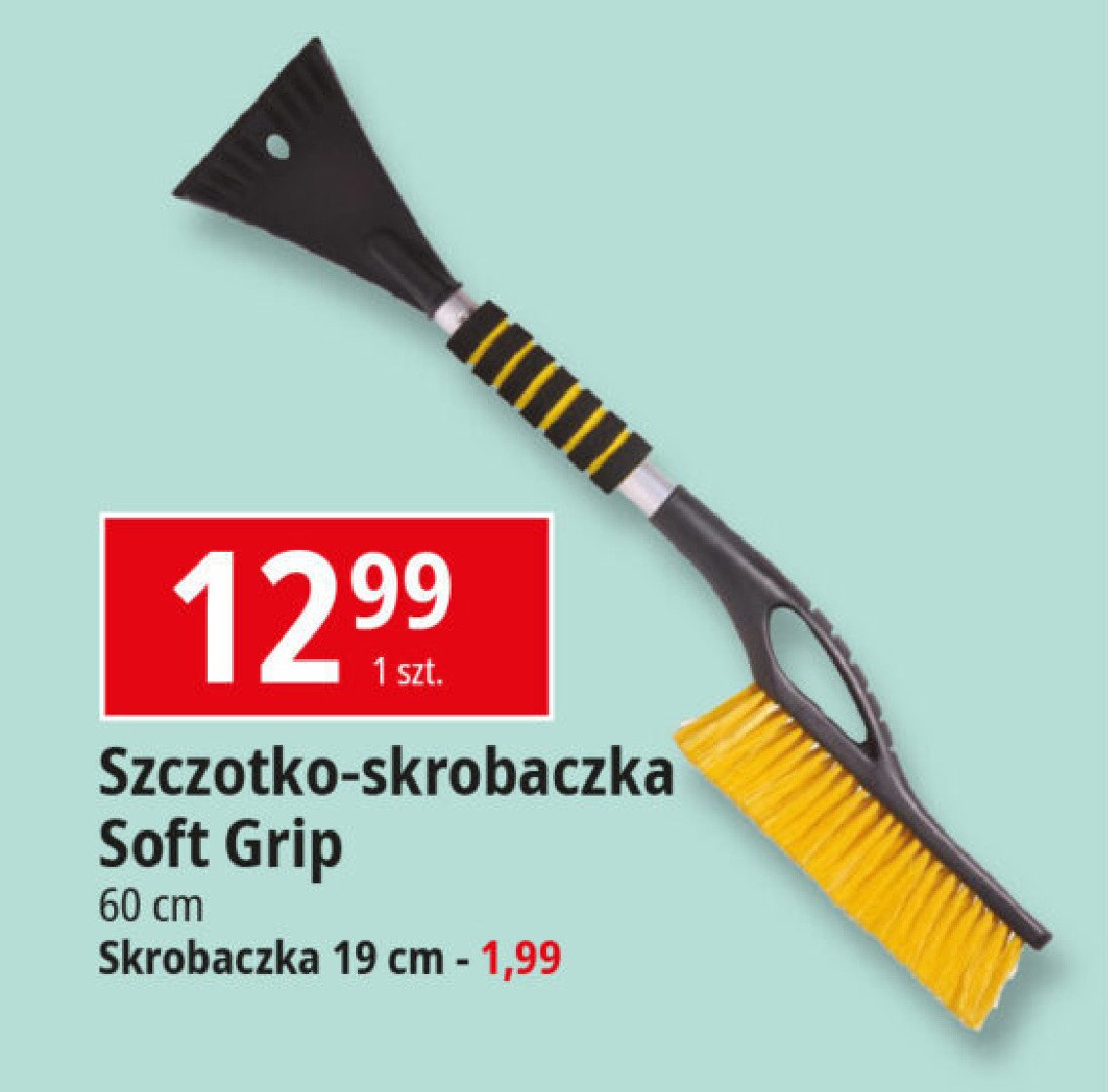 Szczotka-skrobaczka softgrip promocja